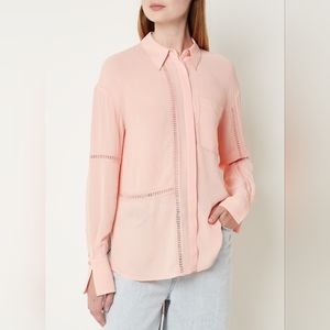 NWT Ted Baker Agniss Blouse in Dusky Pink $285
